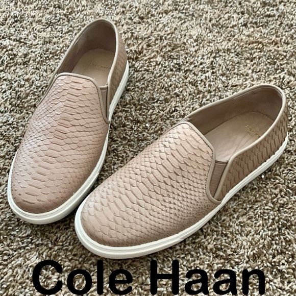 Cole Haan Casual Sneakers Slip on Shoes Tan - Picture 1 of 4